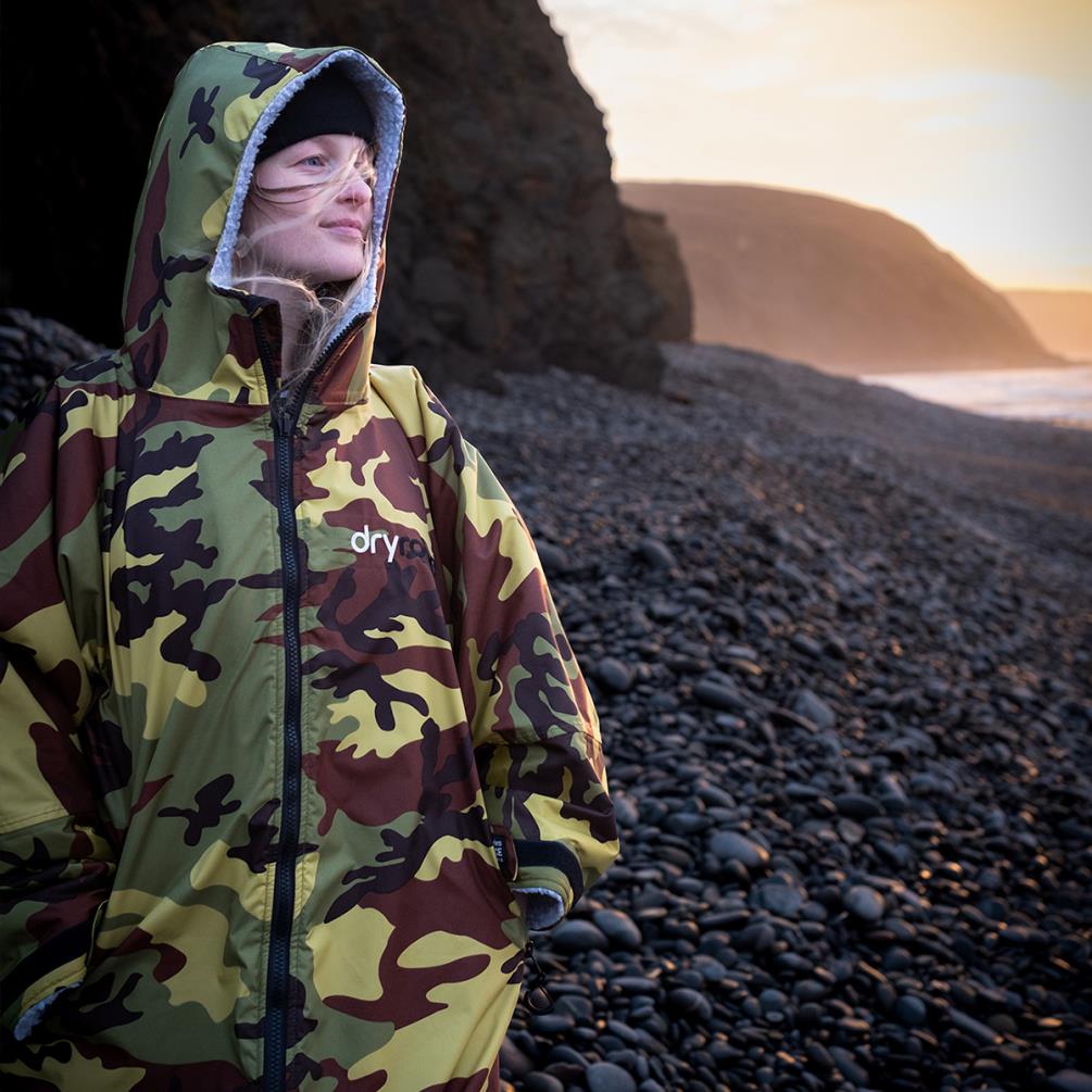 dryrobe Advance Long Sleeve Changing Robe - Camo / Grey Extra Image 9